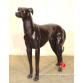 bronze black dog statue for home decor